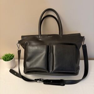 Matt & Nat Black Vegan Women's Tote Bag, Laptop Bag, Diaper Bag